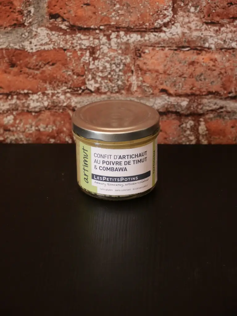 Artimut - Confit d'artichaut au poivre de timut et combawa