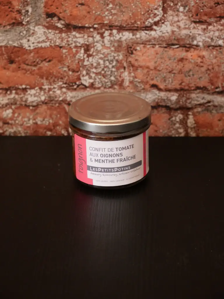 Toignon - Confit de tomate aux oignons et menthe fraîche