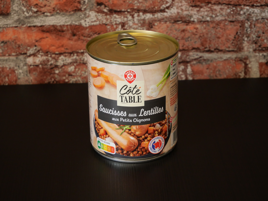 Côté Table - Saucisses Lentilles 840g