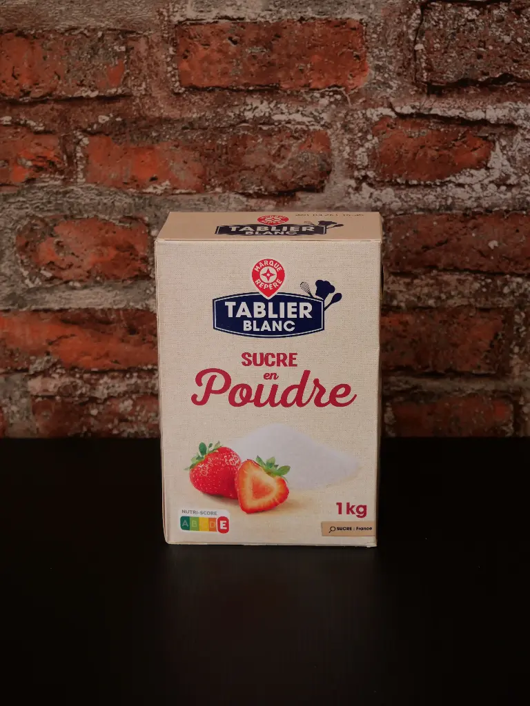 Tablier Blanc - Sucre en poudre blanc 1kg