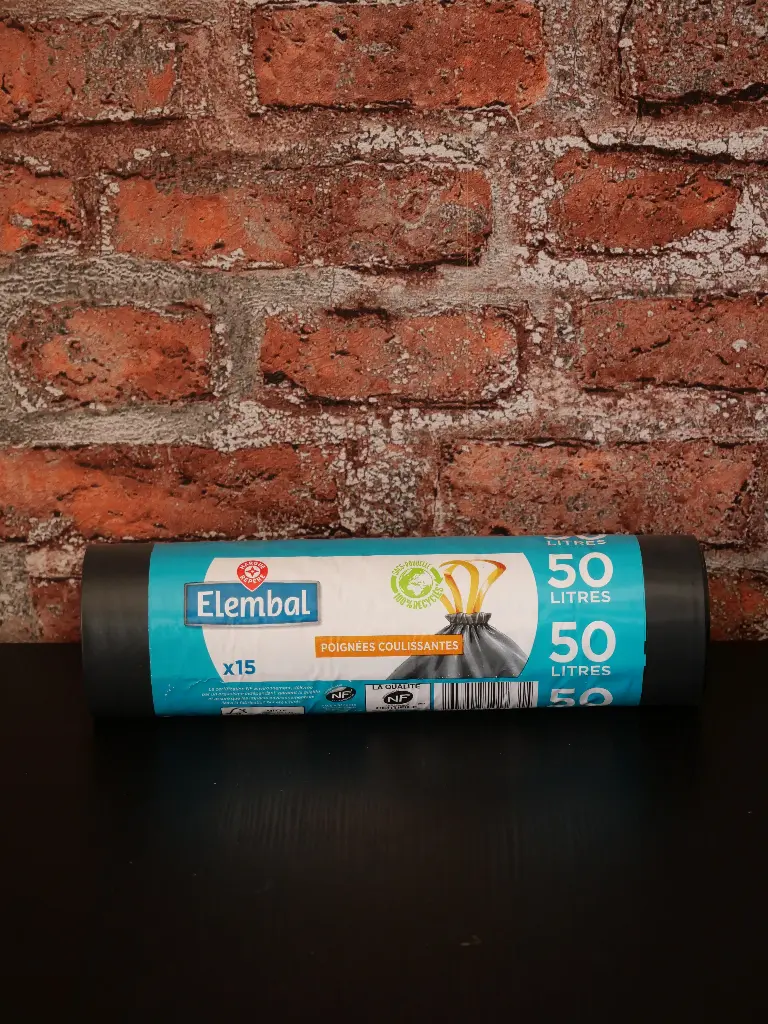 Elembal - Sacs poubelle coulissants 50L