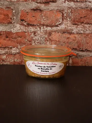 [VOLAILLES_RATAFIA_200] Terrine de Volailles au Ratafia de Cerise 200g